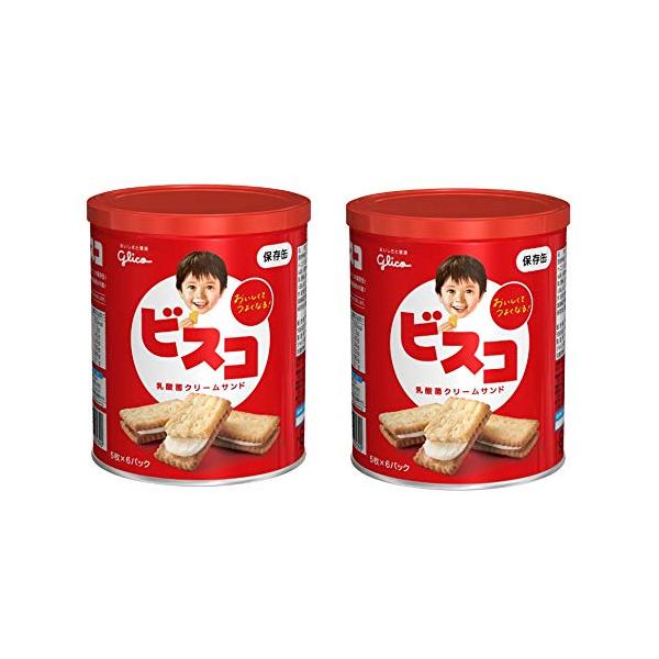 他サイト： 【まとめ買い】 江崎グリコ ビスコ 保存缶 30枚 × 2缶 ＜賞味期限5年＞ 480グラの商品画像