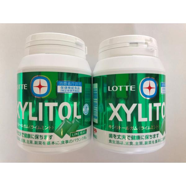 LOTTE★キシリトール ガム★ライムミント★シリーズ最大 大容量290g メガボトル★ロッテ XYLITOL LIME MINT MEGABOTTLE チューインガム