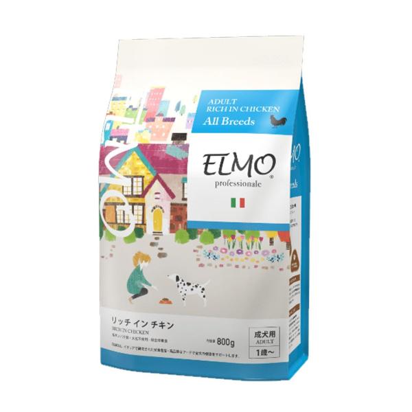 他サイト： 【成犬用 イタリア製ドッグフード 800g】ELMO エルモ アダルト Richin CHICKENの商品画像