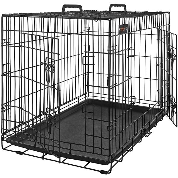 他サイト： FEANDREA ペットケージ 107x70x77.5cm 室内外兼用 犬 猫 トレー付き 折り畳み式の商品画像