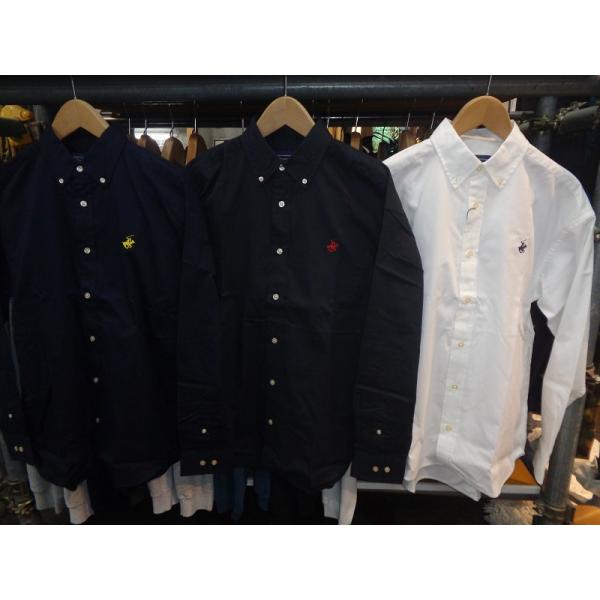 ビバリーヒルズポロクラブ BEVERLY HILLS POLO CLUB ポロマークワンポイント刺繍オーバービッグツイル長袖シャツ 3878-6020