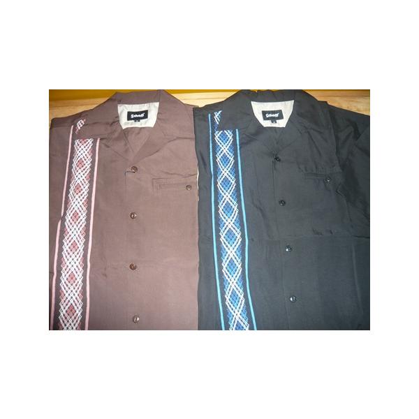 Ｓｃｈｏｔｔショット 782-4123018-010 -050 BRAID LYOCELL SHIRT ブレイド リヨセル シャツ オープンカラー 半袖 シャツ ブラウス