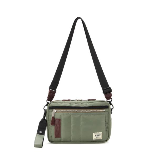 ＡＶＩＲＥＸアヴィレックス 783-6976014 FLIGHT NYLON ”BOX SHOULDER BAG” フライト ナイロン ボックス ショルダー バッグ 着脱式ショルダーベルト ポーチ