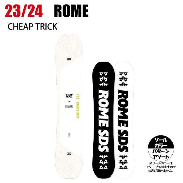[商品名] 2023/2024 ROME CHEAP TRICK[サイズ] 147/150/153/156[カテゴリ] フリースタイル/グラトリ/ラントリ/パークCheap Trickは、昨年シェイプとキャンバーを一新し、よりフリーライデ ...