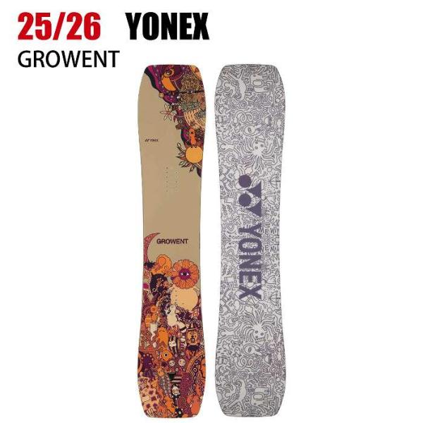 [商品名] 2025/2026 YONEX GROWENT[サイズ] 147/150/153/156[カテゴリ] フリースタイル/グラトリ/ラントリ/パーク楽しく、スピーディにグラトリが上達。中~低速域グラトリに最適中~低速域でのグラトリに...