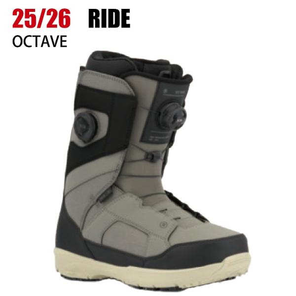 [商品名] 2025/2026 RIDE OCTAVE[サイズ] 25.0cm〜31.0cm[カテゴリ] ダブルBOA/フリースタイル/グラトリ/ラントリ/パークOCTAVEは快適性とパフォーマンスを追求したミッドフレックスタイプのオールマ...