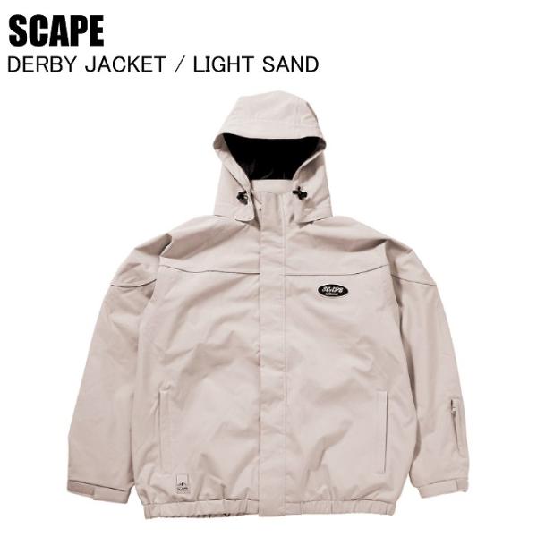 SCAPE エスケープ DERBY JACKET ダービージャケット LIGHT SAND スノーボードウェア ジャケット SCAPEウェア 25-26モデル SCAPE エスケープ DERBY JACKET ダービージャケット LIGHT SAND