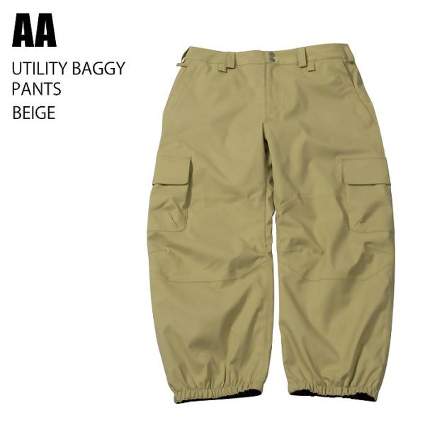 AA ダブルエー ウェア UTILITY BAGGY PANTS 23-24 BEIGE UMISEX メンズ パンツ スノーボードST