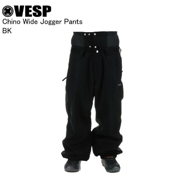 VESP ベスプ 23-24モデル スノーボードウェア ワイドジョガーパンツ VESP ベスプ VPMP1060 Chino Wide Jogger Pants BK スノーボード
