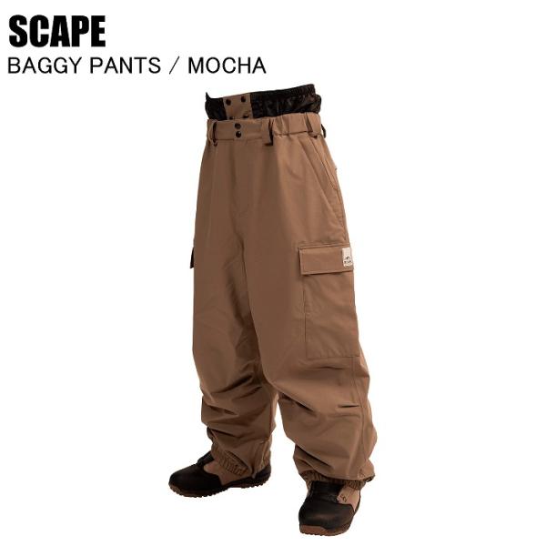 SCAPE エスケープ BAGGY PANT バギーパンツ MOCHA スノーボードウェア パンツ SCAPEウェア スノボ 25-26モデルST