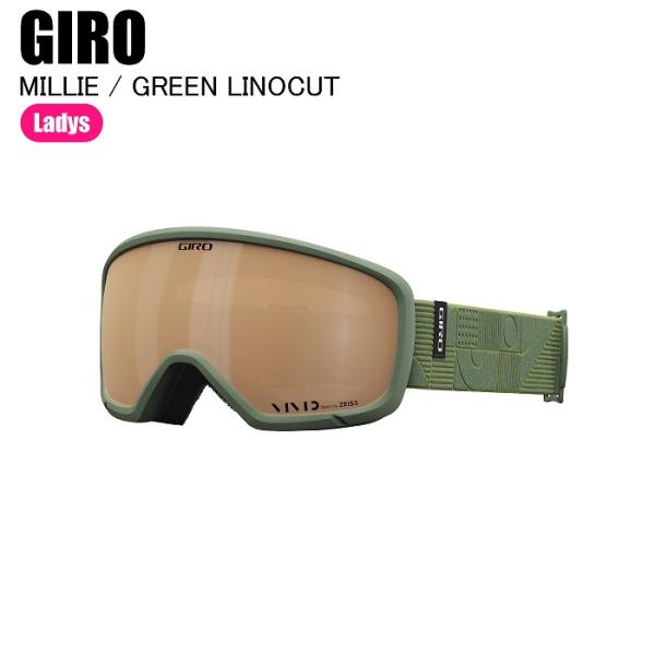 GIRO ジロ MILLIE ミリー GREEN LINOCUT 7166494 スキー スノーボード ゴーグル アジアンフィット レディース GIRO ジロ MILLIE ミリー GREEN LINOCUT 7166494 スキー スノーボード