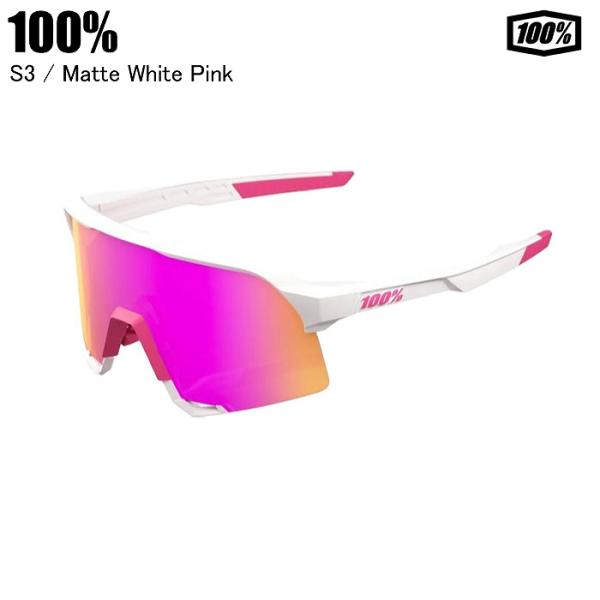 100% ワンハンドレッド S3 エススリー Matte White/Pink 60005-00046