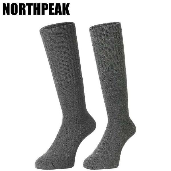 NORTHPEAK ノースピーク MP-706 MINE 2足組 SOCKS BK/CH スキー スノーボード ソックス 靴下 抗菌防臭ST