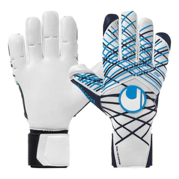 UHLSPORT ウールシュポルト アブソルートグリップ タイト ハーフネガティブ(ホワイト×ブルー) 1011364 01 キーパーグローブST