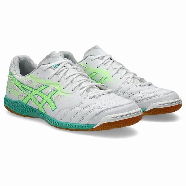 ASICS アシックス DESTAQUE K FF(ホワイト×イルミネイトグリーン) 1111A217 102 フットサル インドア 室内 体育館用 デスタッキST