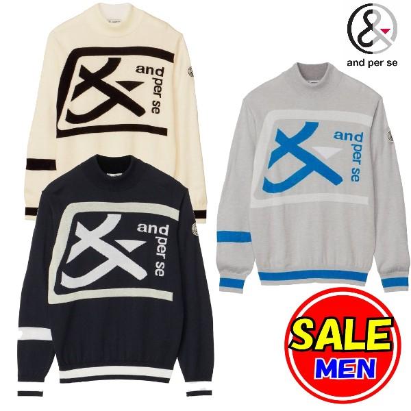 新品 and per se ウールmixニット 長袖セーター 定価18700円 and per se 40％OFF！セール！ アンパスィ/and ウールmixニット