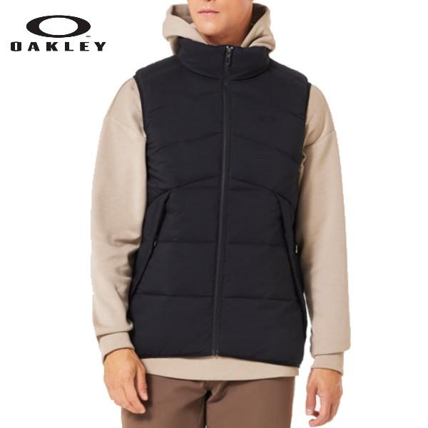 新品S ゴルフオークリー 中綿ベスト グレー撥水 軽量 保温ダウン