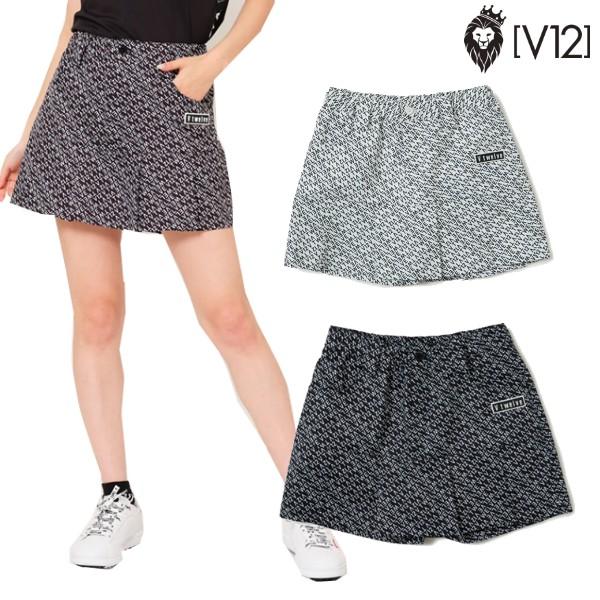 定番アイテムVTWELVE V12 ヴィトゥエルブ　ゴルフウェア　スカート V12 ゴルフ V TWELVE（2023春夏新作！）ENUMERATION SKIRT スカート