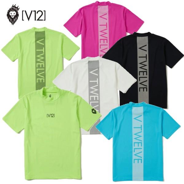 V TWELVE ゴルフウェア　半袖モックネック V12 ゴルフ メンズ 半袖 ハーフジップ モックネック シャツ ZIP