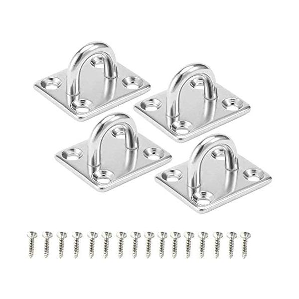 パッドアイ アイプレート スクエアパッドアイ スクエアアイプレート ステンレスループ マッチングネジ 壁掛け式 パッドアイ 天井吊り下げ用 304ステ