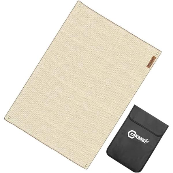 CARBABY  100×145cm焚き火シート スパッタシート 防炎シート 焚き火台シート 耐火 耐熱 防炎 溶接 ガラス繊維 薪ストーブ 収納袋付
