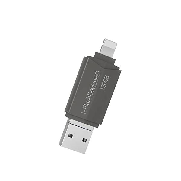 [Apple MFi認証] 128G Lightning to USB3.0 フラッシュドライブ メモリースティック 電話ストレージメモリ サムドライ