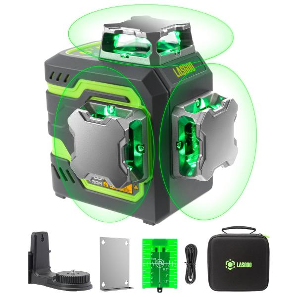 【商品概要】高精度：LasGoo LG-3DMは、100フィートまで見える明るくクリアなグリーンレーザービームを照射し、正確な結果を保証します。家庭用またはオフィス用に設計され、高い視認性と精度が特徴。安全クラスII、1mW未満出力3x36...