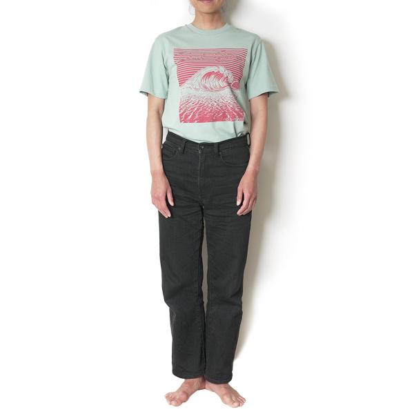 THATS NICE / REAL STOKED T-SHIRT SEAFOAM GREEN×SAIMON RED T