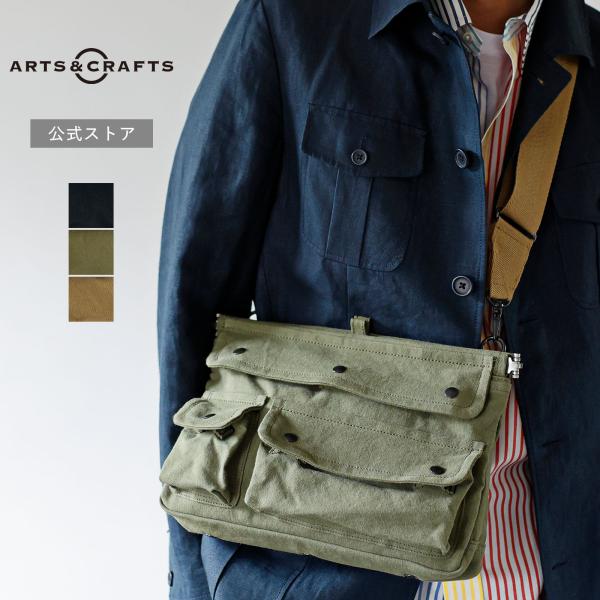 公式ストア ショルダーバッグ アーツアンドクラフツ ARTS&amp;CRAFTS VINTAGE OX FISHING SHOULDER M フィッシングショルダーM メンズ レディース 帆布