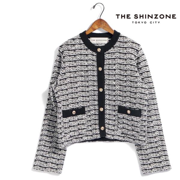 THE SHINZONE ツイードニットカーディガン23SMSNI02 star-bars_23smsni02-s