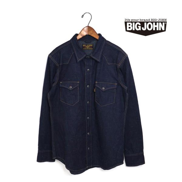 Big John（ビッグジョン） メンズ 10oz SELVADGE DENIM WESTERN SHIRTS