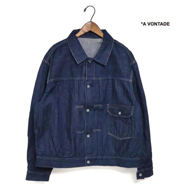 ★メンズ A VONTADE ア ボンタージ No.2 Denim Blouse -One Washed No.2 デニムブラウス -ワンウォッシュ 品番：VTD-0560XX-JK