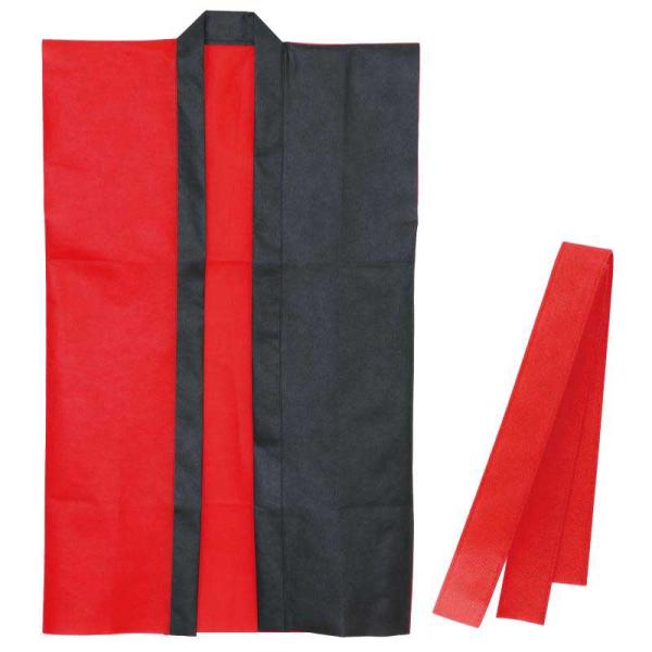 見た目も華やか！ツートンカラーのかっこいいハッピ！ツートンカラーがかっこいいハッピです。軽さと撥水性を持ち合わせた不織布製です。不織布なので加工が簡単です。帯付きなので、しっかり着用することが可能です。運動会、発表会、イベントなど幅広いシー...