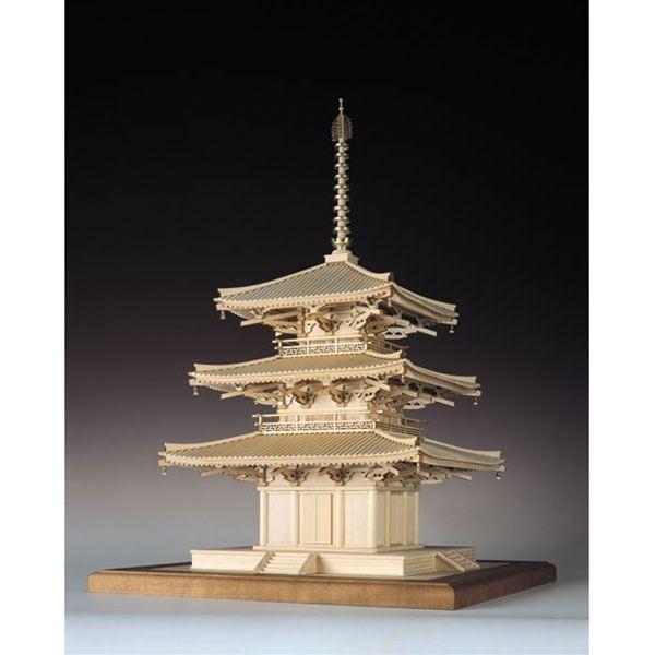 ウッディジョー 1/75 法輪寺 三重の塔 : エアガン ホビーのスター