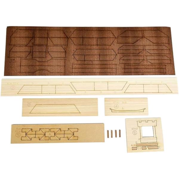 福山城は、江戸中期頃に付けられたとされる上層階の雨覆いも大きな特徴で、このオプションキットではその雨覆いのほか海鼠（なまこ）壁や入口の仕様等、「令和の大普請」で改修されなかった箇所を模型化しました。「1/150福山城」キット本体に追加するこ...