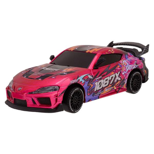 ハイテック APECAR 1/43 4WD RCドリフトカー トヨタ スープラ 1087X ピンク SP4301-PK