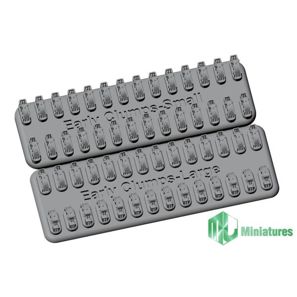 WWII ドイツ軍 クランプ1/2型セットから前期型クランプSmallとLargeの閉じた状態のみを商品化。サポートを改良し、パーツを取り外しやすくしました。また、パーツの数量を減らし、保管による硬化などの劣化前に使い切っていただけるよう構...