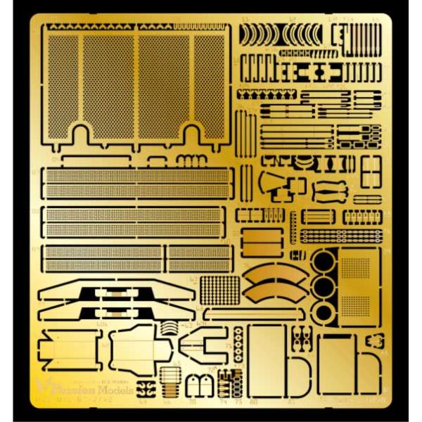 人気のBT-7と、これまた派生型ながら強烈な異形で人気のBT-42用をワンランクアップさせるエッチングセット。ディティール再現に必要十分な部分を網羅。特に機関室メッシュはキット付属のものとはパターンの異なるものを再現。BT-42用には既に金...