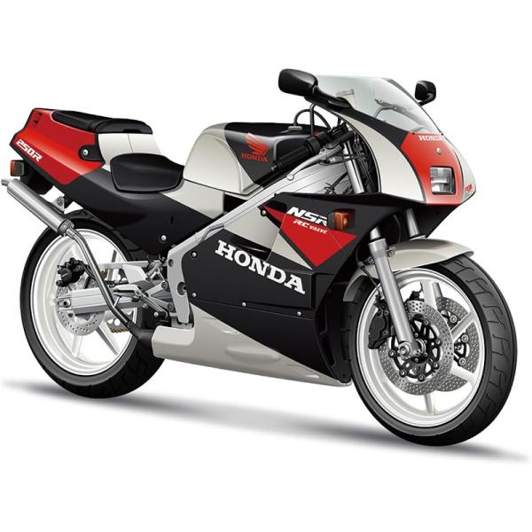 PROSPEC EVOLUTION●1989年モデルのNSR250Rを1/12スケールで再現●純正カラーの「ブラック×シードシルバーメタリック」をモデル化●1988年モデルとは異なるカウル、チャンバー、足回りを再現●車軸・ステムには金属製の...