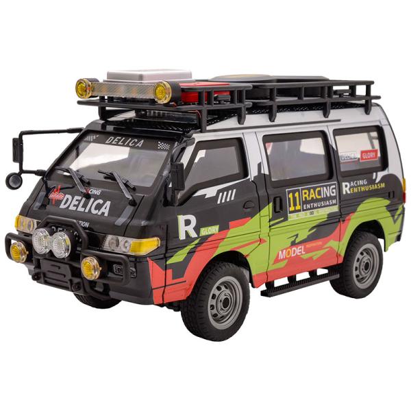 【10月中旬発売予定】ハイテック APECAR 1/24 2WD RCカー 三菱 デリカ グリーンブラック JXC5813B-GB