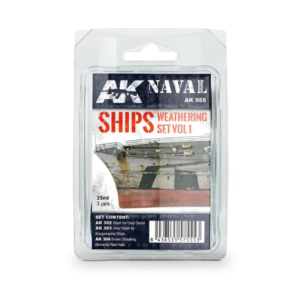 AKインタラクティブ ウェザリング塗料 艦船用ウェザリングセット1 AK00555