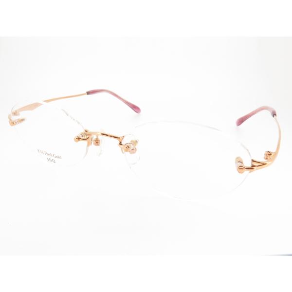 金無垢 K18PG ピンクゴールド レディース 縁なし SK128P : メガネSHOP
