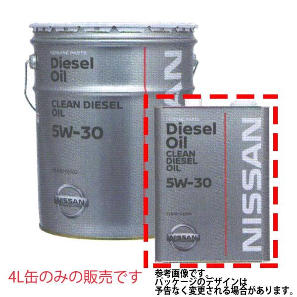 エンジンオイル Nissan 日産純正 クリーンディーゼル 5W-30 4L KLB30