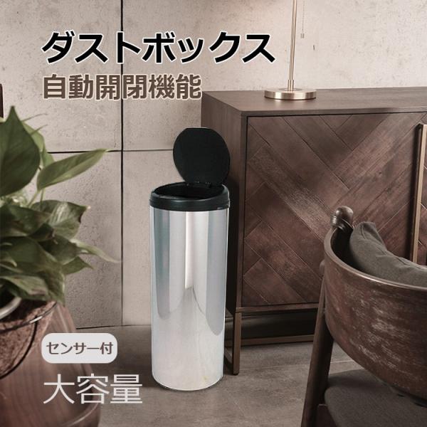 ダストボックス キッチン スリム ステンレス 50L 自動開閉機能