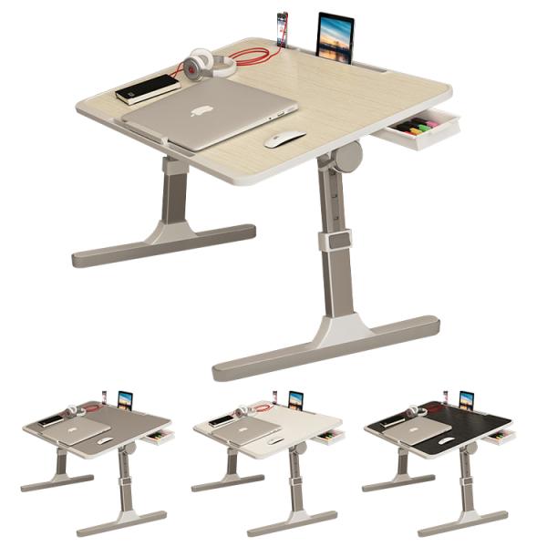 【仕様】天板のサイズ：60×40cm高さ: 27-40cm角度：0~36度材質：高密度板カラー：グレー、ホワイト、木目調ブラック系、木目調ライト系耐荷重：約40kg重量：2.4kg【特徴】●高さ・角度調整高さは27~40cmの5段階、角度は...