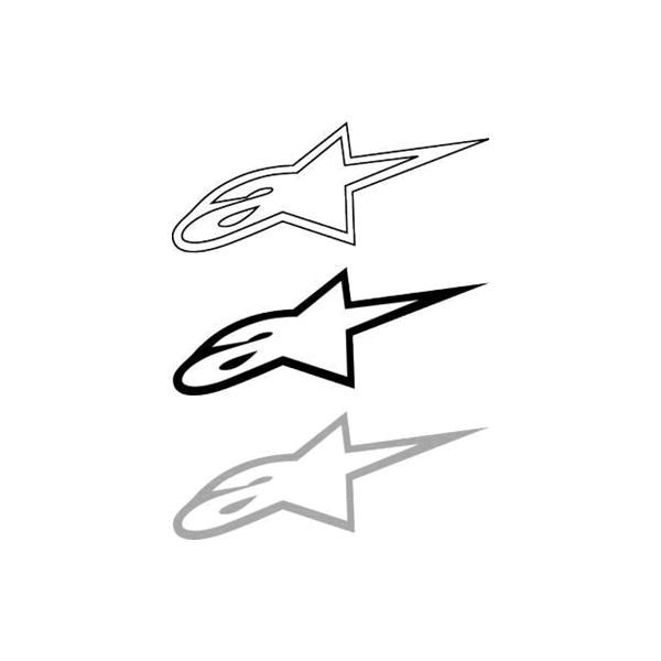 アルパインスターズ ロゴマークステッカー Lサイズ 抜き文字 alpinestars