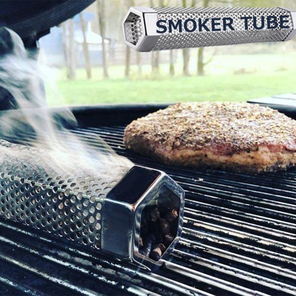 燻製器 フードスモーカー 燻製 スモーカーチューブ　アウトドア　バーベキュー　BBQ 使い方簡単　持ち運び おつまみ スモーカー 熱燻　送料無料