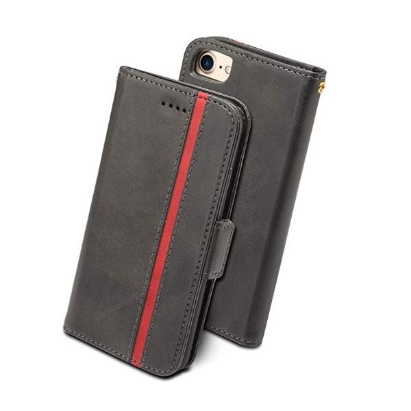 iPhone SE2 ケース 手帳型　ブラック