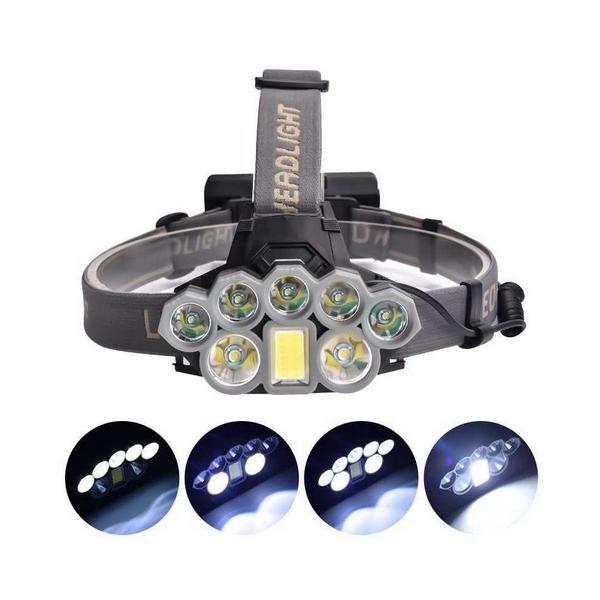 ヘッドライト 充電式 最強ルーメン ＬＥＤ ヘッドランプ 8ヘッド 登山 釣り アウトドア 調節可 防水