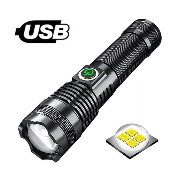 懐中電灯 LED 強力 最強 充電式 防災 USB充電式 XHP70 アウトドア 釣り 軍用 26650電池付属